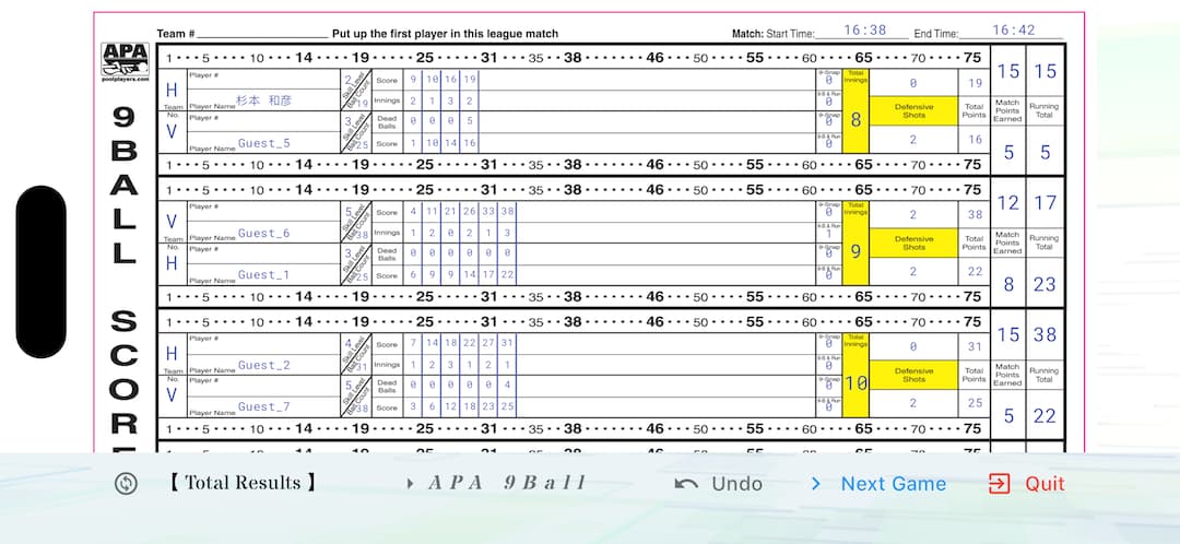 Jpa9の結果画面
